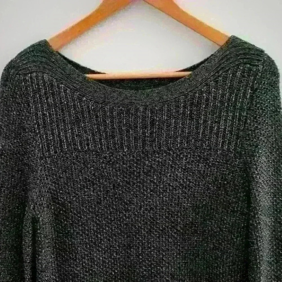 CALVIN KLEIN | Black/Grey Metallic Knitted Long Sleeve Side Zipper Swea… - Picture 4 of 5